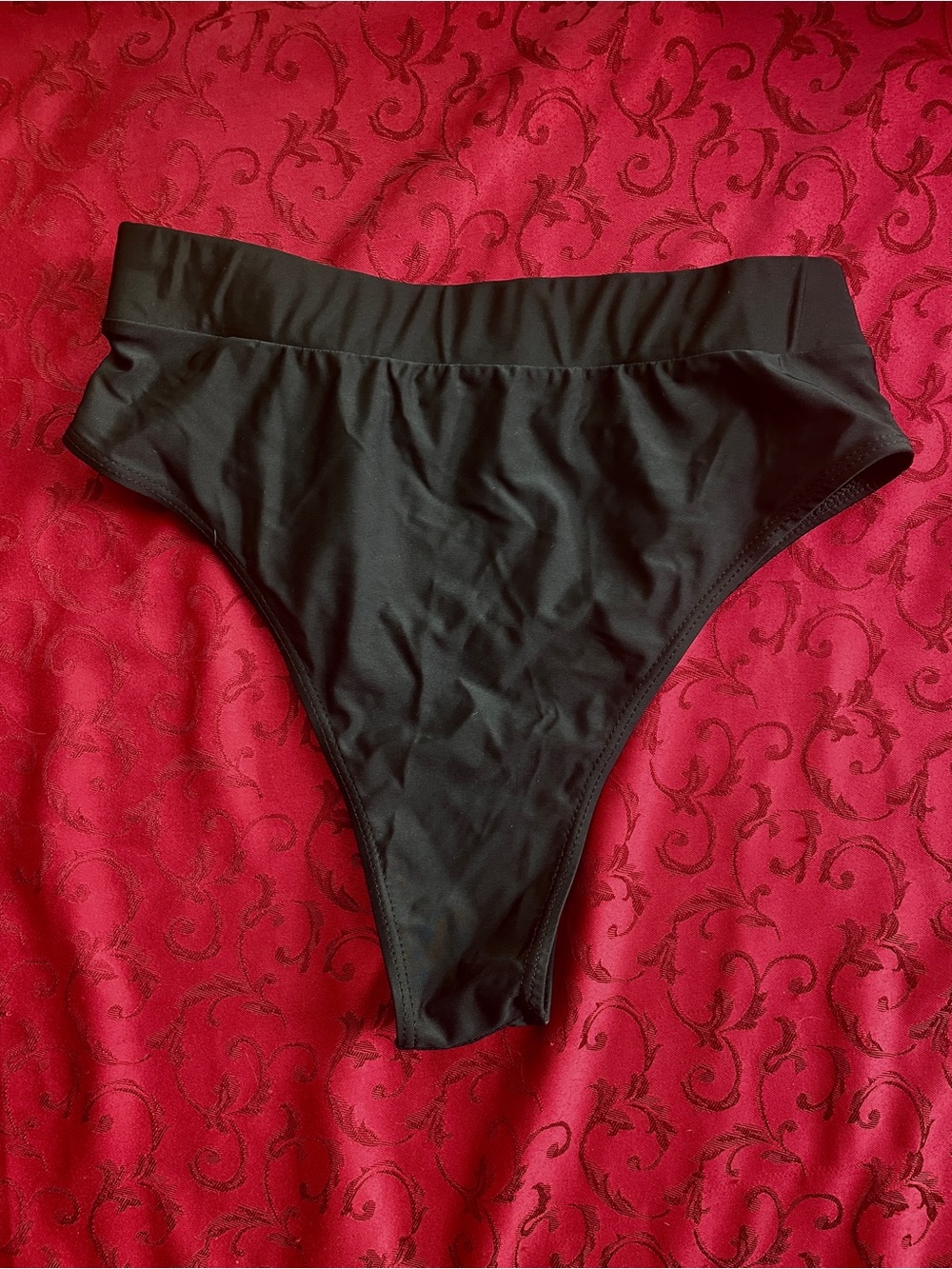 Black High-cut Swimsuit Bottoms, XS/S